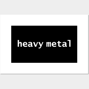 Heavy Metal Typography White Text Posters and Art